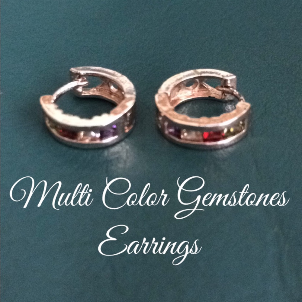 🌺Multi color gemstones Earrings🌺